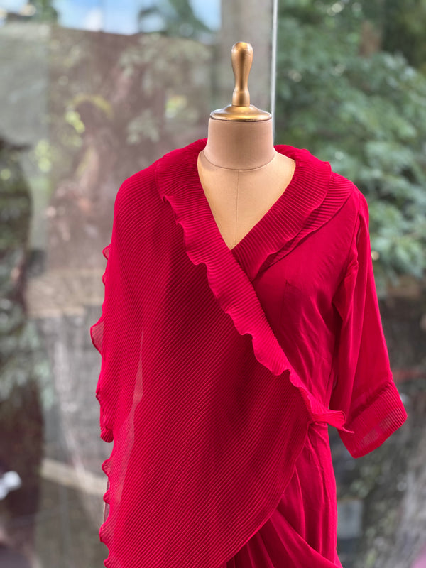 Maroonish Red Crush Tunic