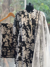 Black Printed Dupatta Set