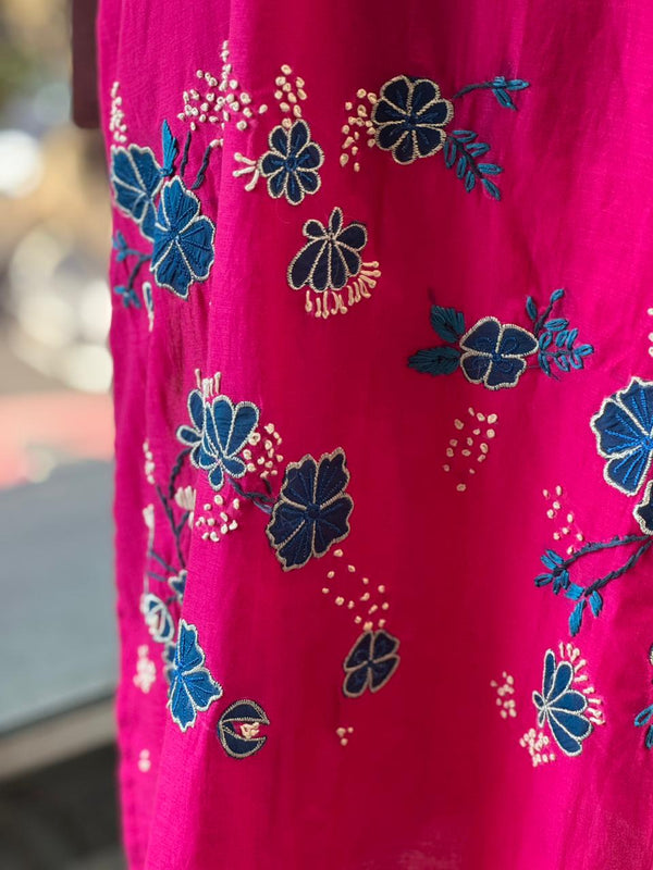 Rani Pink Dupatta Set