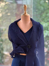 Navy Blue Crush Skirt Set