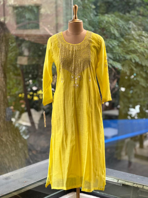 Yellow mul Knot Work Suit