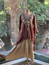 Brown Hand Work Harem Set