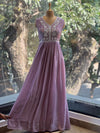 Mauve Jacket Style Gown