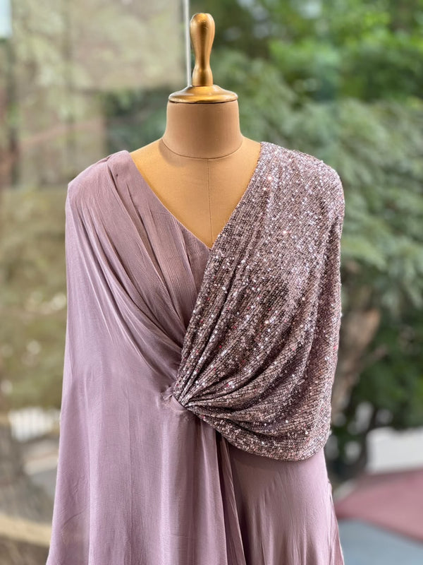 Light Mauve Shimmer Gown