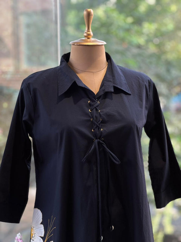 Black Tye Knot Tunic