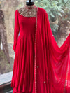 Red Sharara Set