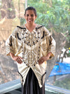 Beige Intricate Work Skirt Set