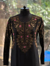 Black Gold Beads Work Suit