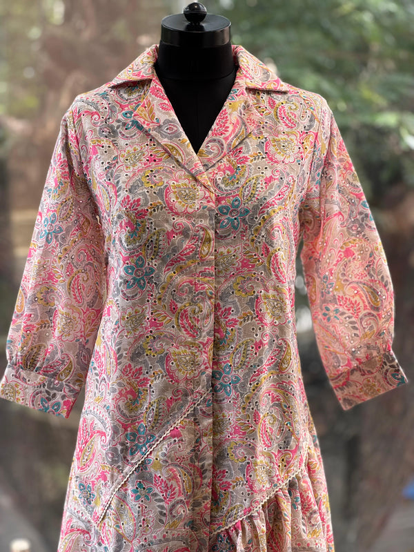 Beige Schiffli Tunic
