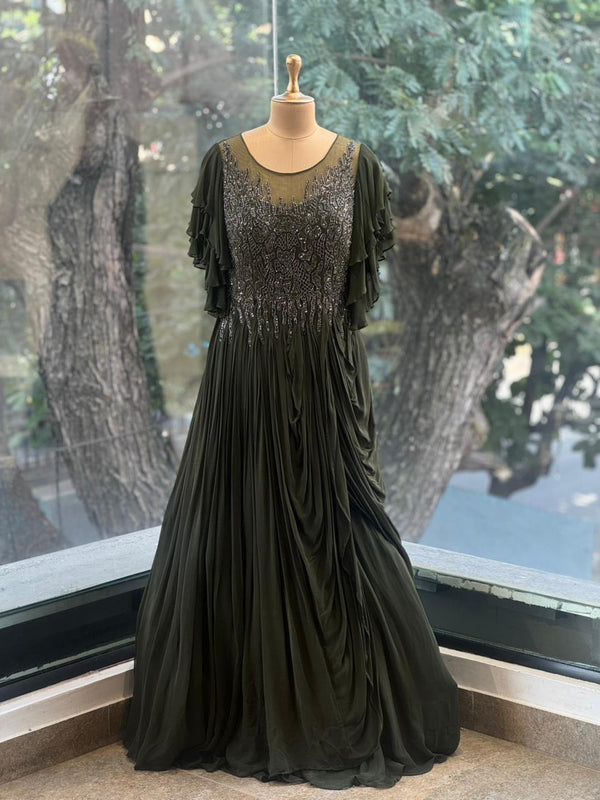 Green Cocktail Gown