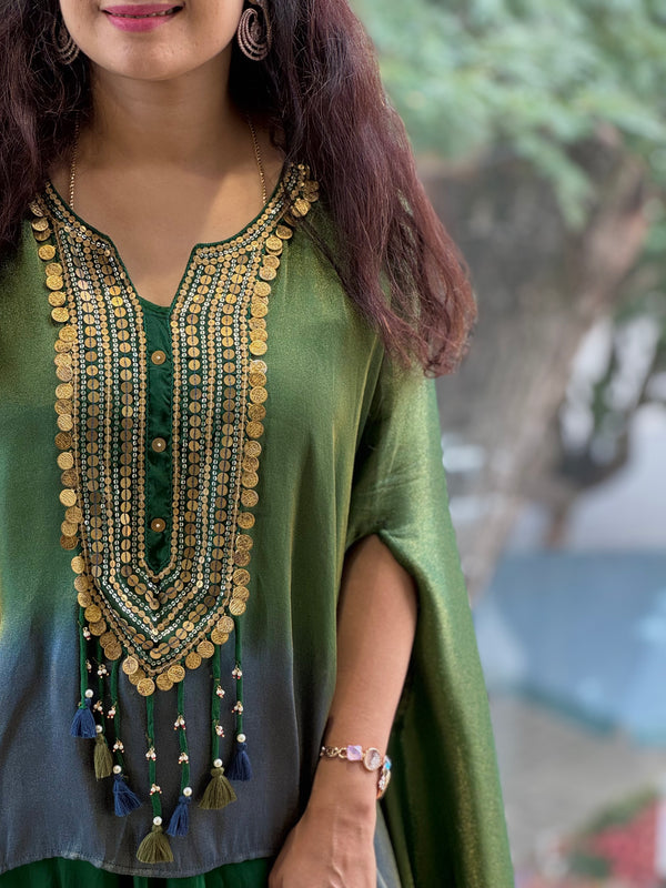 Green Shaded Harem Set