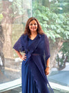 Navy Blue Crush Flap Skirt Set