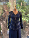 Navy Blue Palazzo set