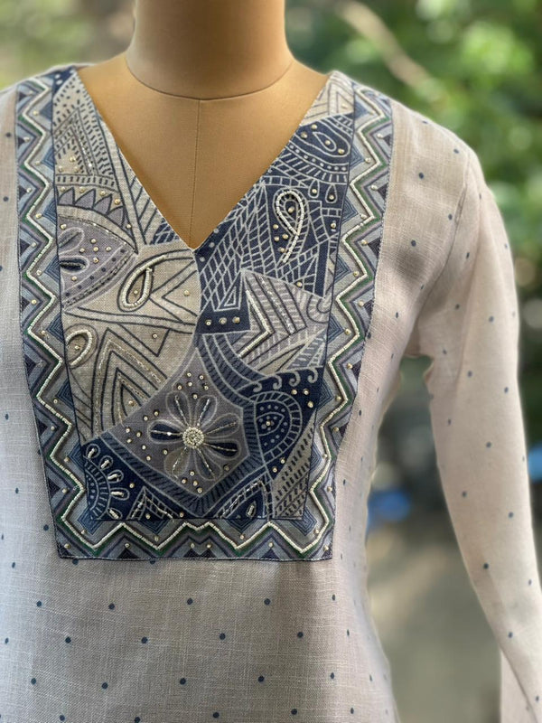 Blue Digital Print Suit