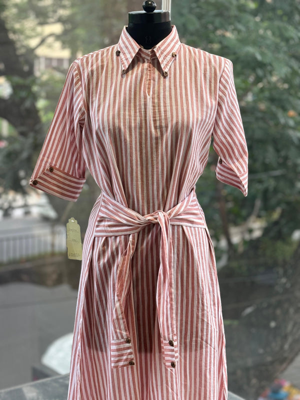 Light Peach Collared Neck Tunic