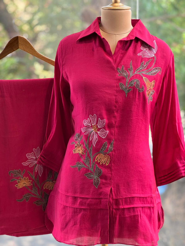 Maroon Floral Co Ord