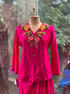 Pink Embroidered Skirt Set
