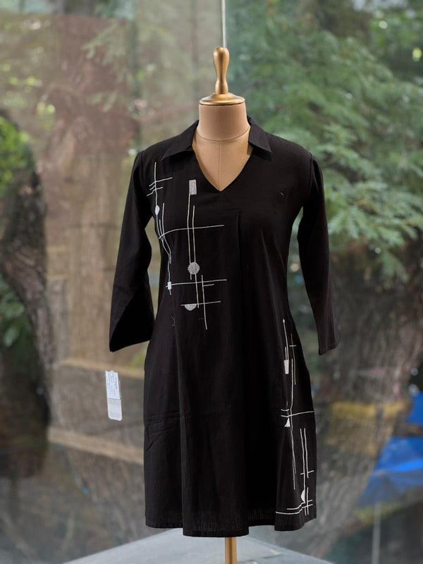Black Embroidered Co Ord