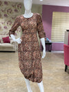 Maroon Printed Jumpsuit