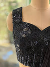 Black Drape Skirt Set