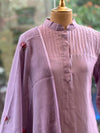 Purple Chanderi Silk Dupatta Set