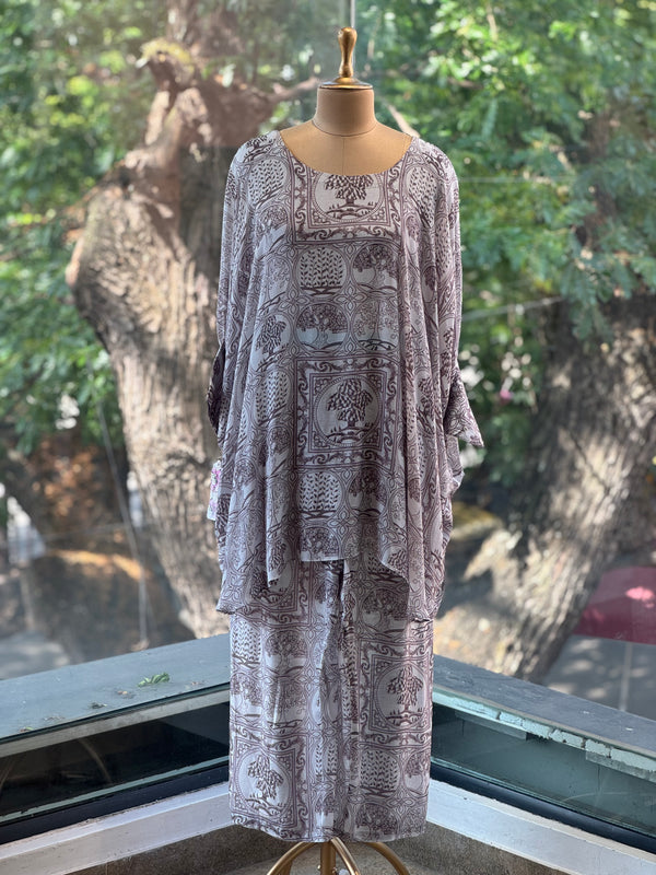 Grey Digital Print Co Ord
