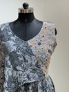 Grey floral handwork gown
