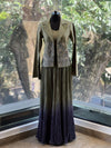 Green Shaded Crush Lehegna Set