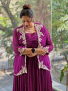 Purle Intricate Work Skirt Set