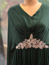 Green Satin Silk Gown