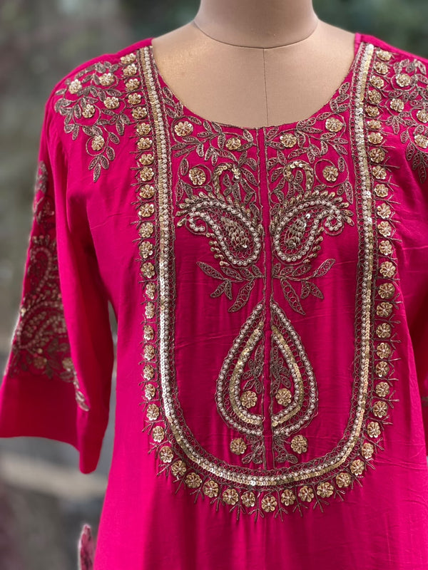 Pink Dupatta Set