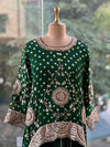 Green Bandhej Skirt Set