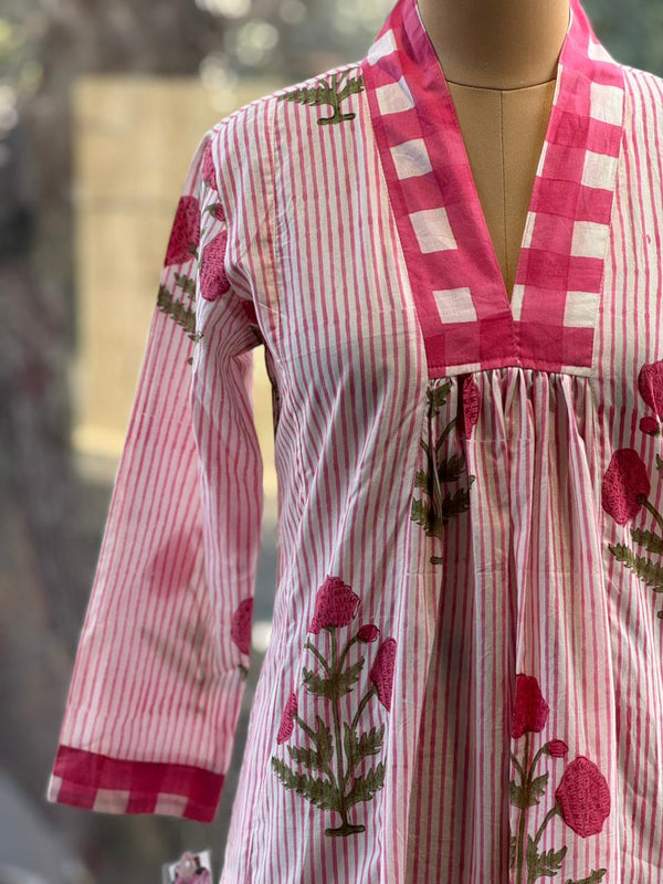 Pink Floral Block Print Co Ord