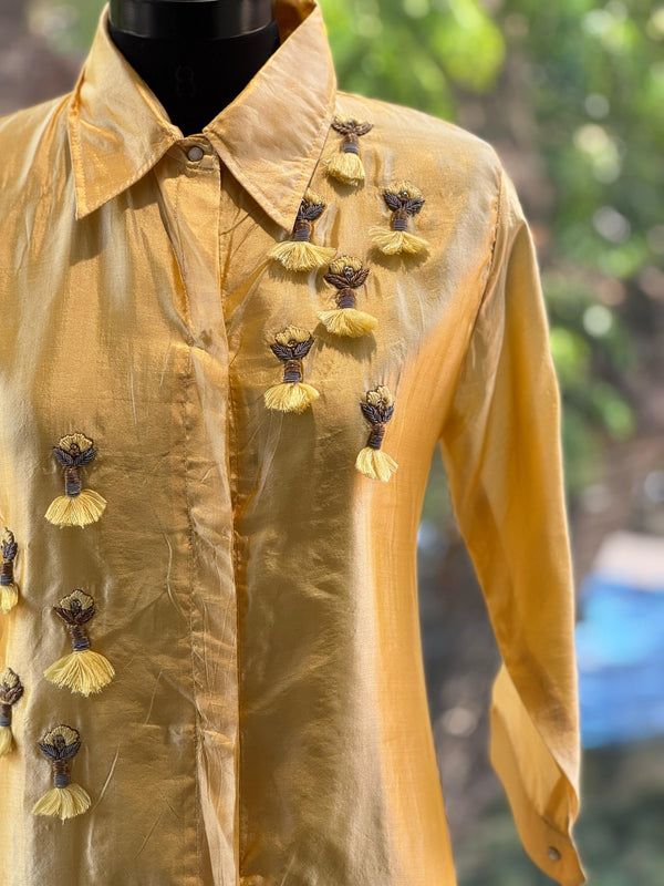 Yellow Collared Neck Tunic