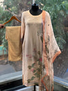 Beige printed Suit Set
