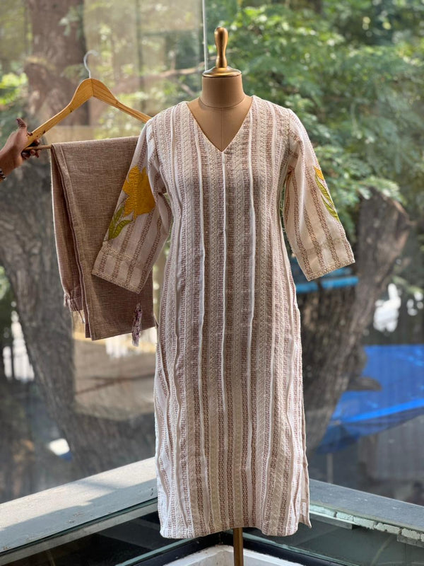 Half White Linen Co Ord
