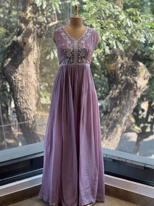 Mauve Jacket Style Gown