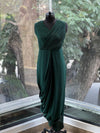 Green Bandhej Cape Set