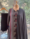 Black Printed Dupatta Set