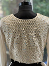 Off White Designer Made Cowl Skirt Set