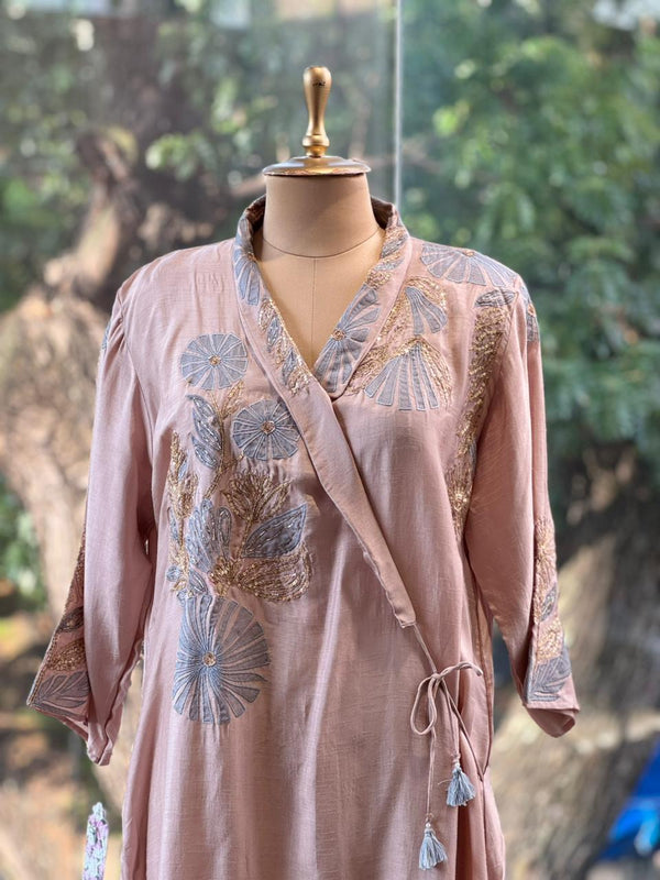 Beige Patch Work Co Ord