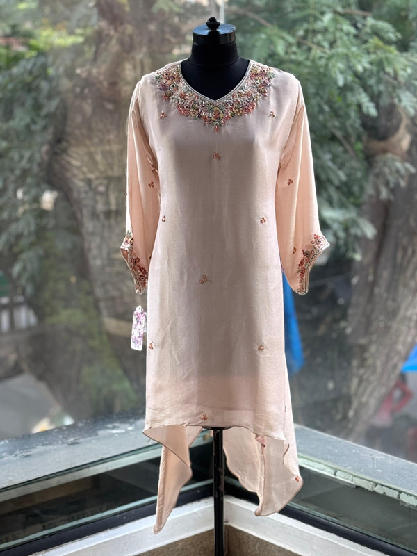 Peach Tissue Palazzo Set