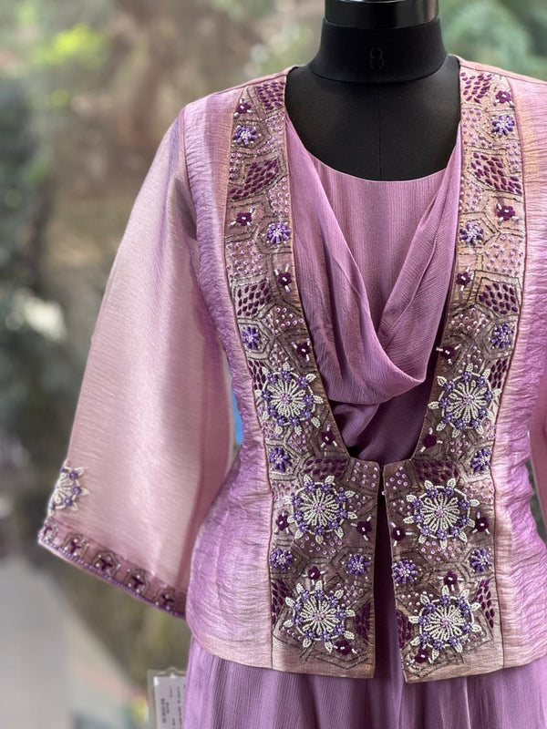 Mauve Tissue Jacket Tunic