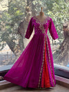 Purple Bandhej Gown