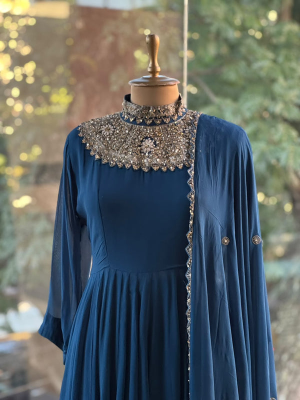 Blue Sharara Set