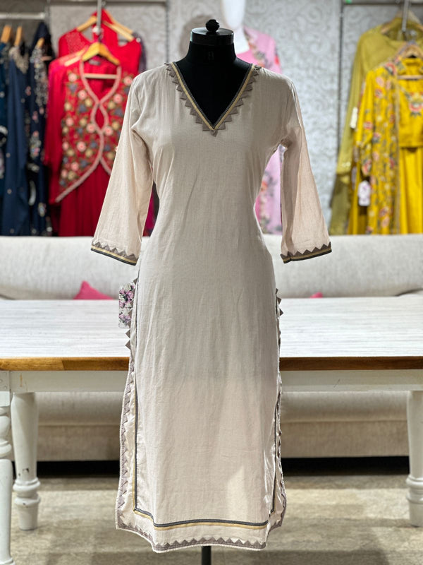 V neck cotton co-ord