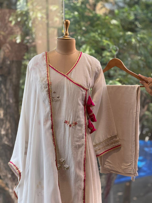 White Anghrakha Suit