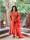 Orange Organza Suit