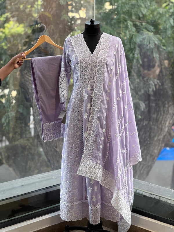 Mauve Emroidered Set
