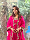 Pink Scallop Dupatta Set